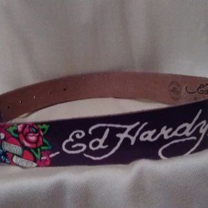 Ed Hardy Eternal Love Leather Belt Size Small
